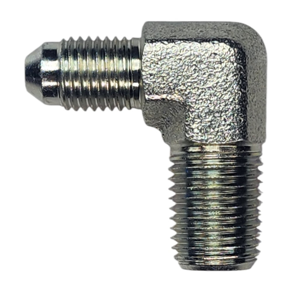 JIC Male 1/4" to NPT Male 1/4" 90 Degree Elbow Hydraulic Fitting