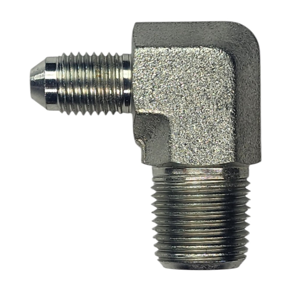 JIC Male 1/4" to NPT Male 3/8" 90 Degree Elbow Hydraulic Fitting
