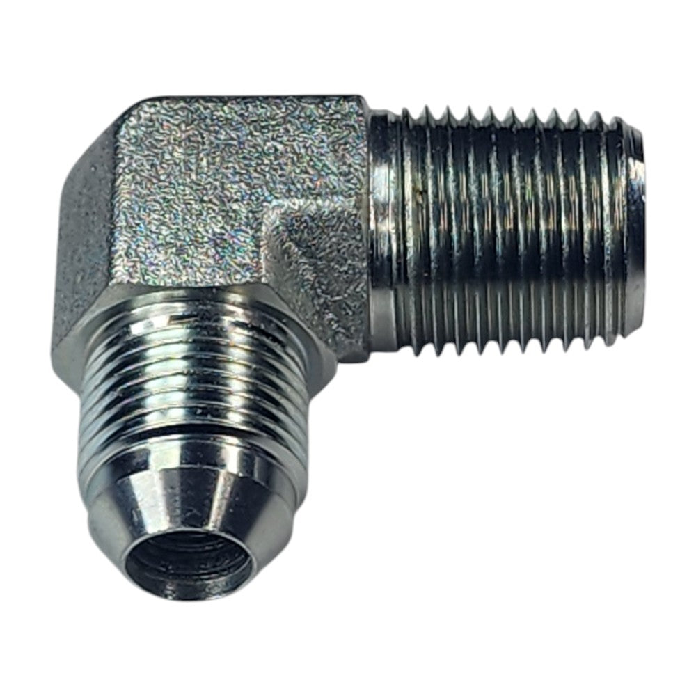 JIC Male to NPT Male 90 Degree Elbow Hydraulic Fitting View B