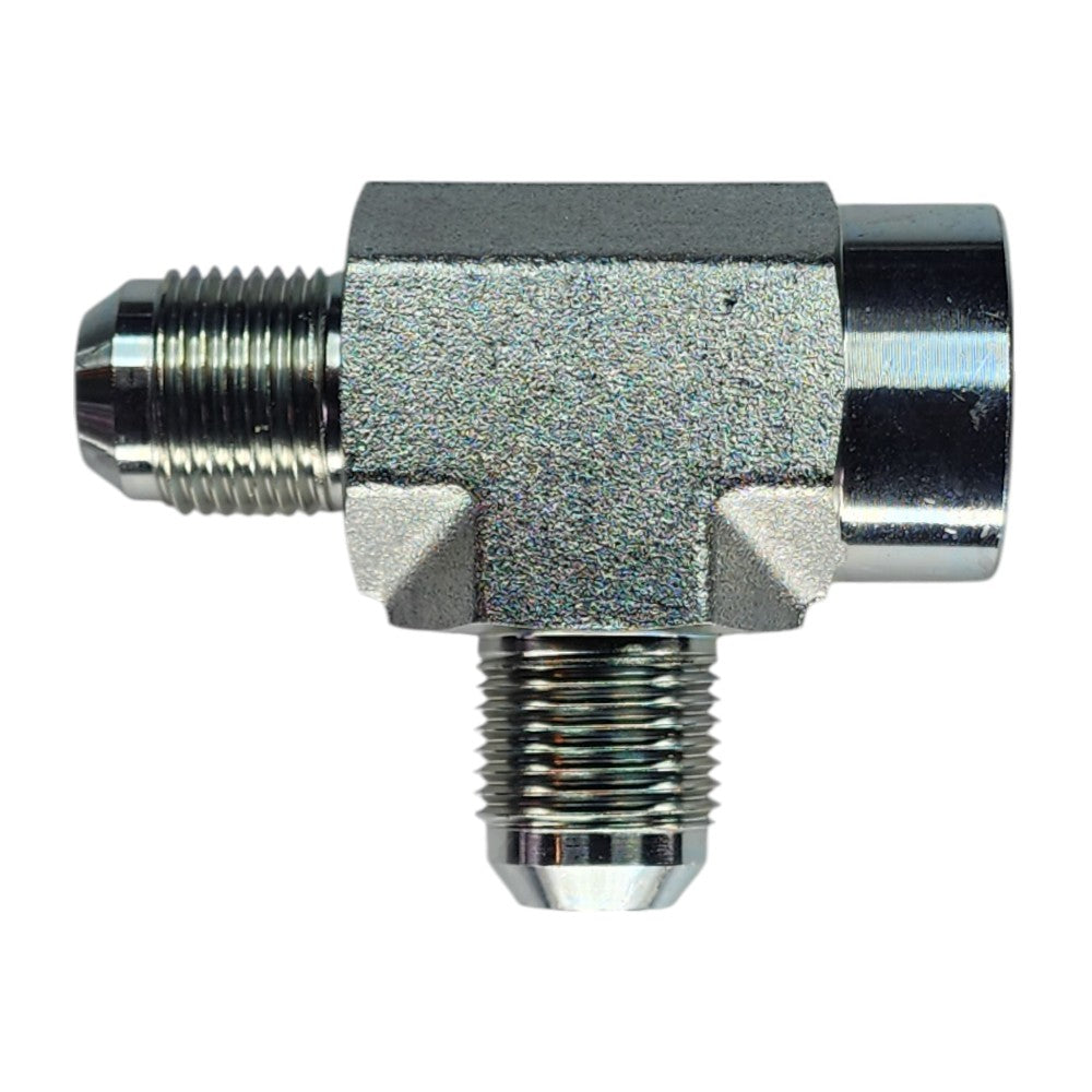 JIC Male 5/8" to NPT Female 3/4" to JIC Male 5/8" Tee Hydraulic Fitting