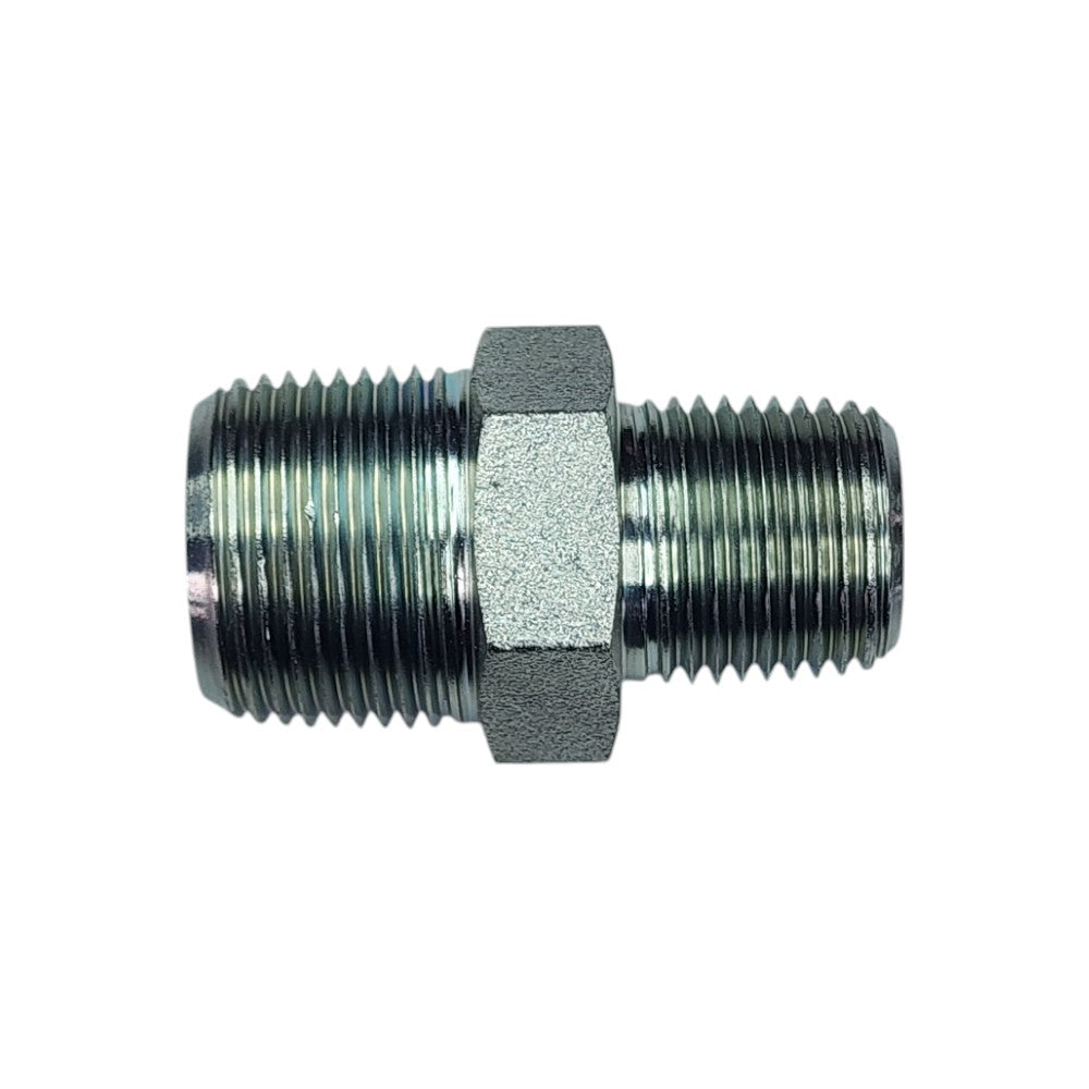 Male NPT 3/4" to Male NPT 1/2" Straight Hydraulic Fitting