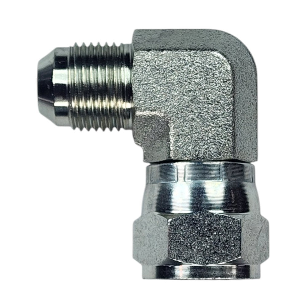 Male JIC 37 1/2" to Female JIC Swivel 5/8" 90 Deg Elbow Hydraulic Fitting
