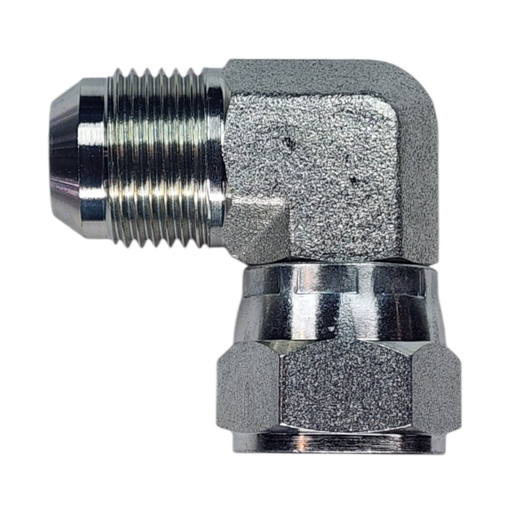 Male JIC 37 3/4" to Female JIC Swivel 3/4" 90 Deg Elbow Hydraulic Fitting