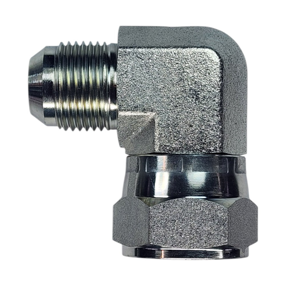 Male JIC 37 3/4" to Female JIC Swivel 1" 90 Deg Elbow Hydraulic Fitting