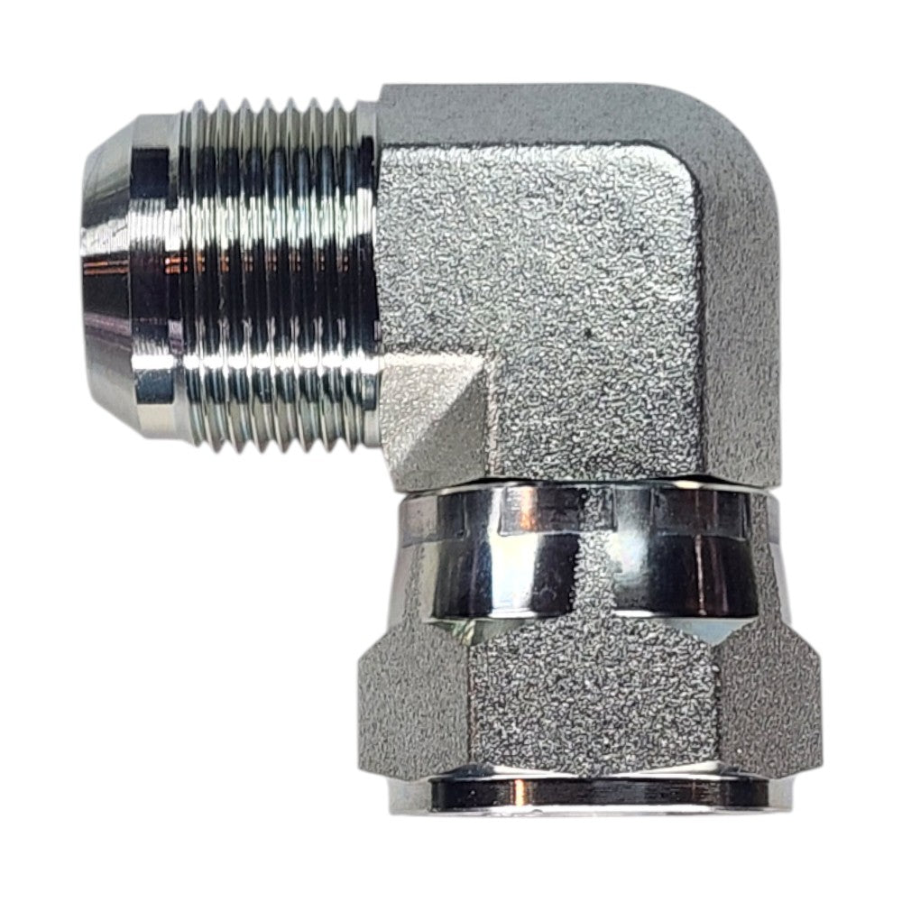Male JIC 37 1" to Female JIC Swivel 1" 90 Deg Elbow Hydraulic Fitting