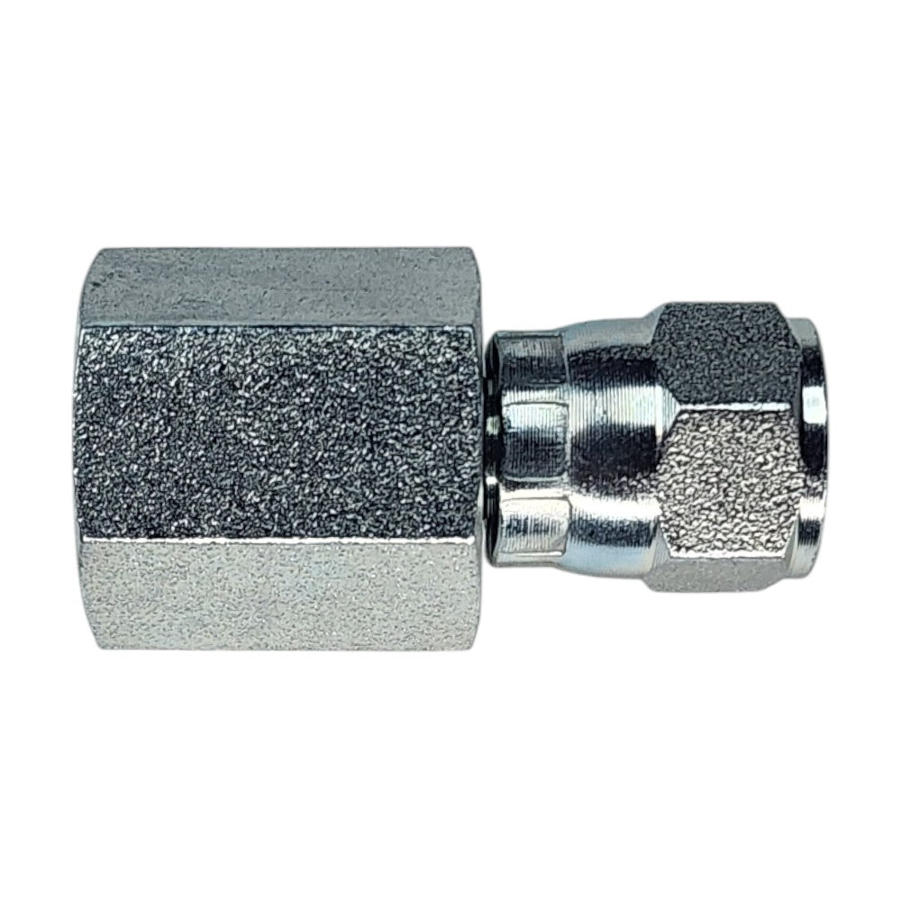 Female NPT 1/4" to Female JIC Swivel 1/4" Straight Hydraulic Fitting