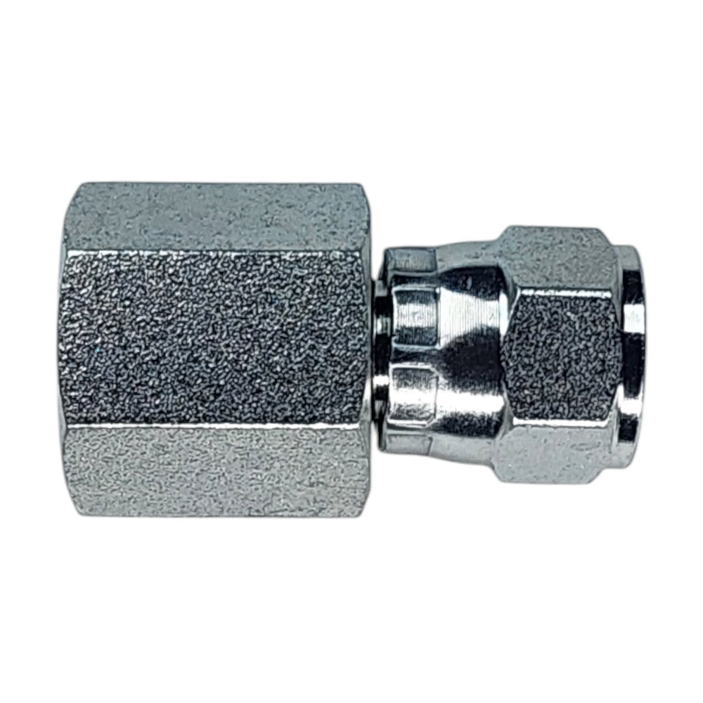 Female NPT 3/8" to Female JIC Swivel 3/8" Straight Hydraulic Fitting