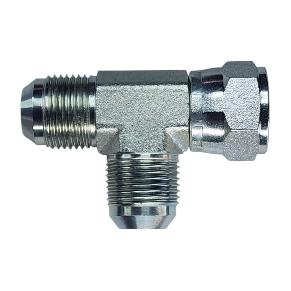 Male JIC 3/4" to Female JIC Swivel 3/4" to Male JIC 3/4" Tee Hydraulic Fitting