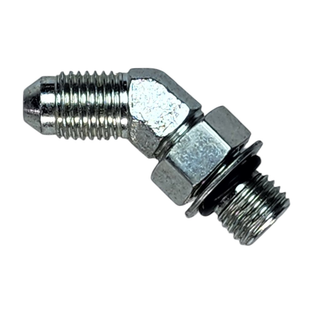Male JIC 1/4" to Male O-Ring Boss 1/4" 45 Degree Hydraulic Fitting