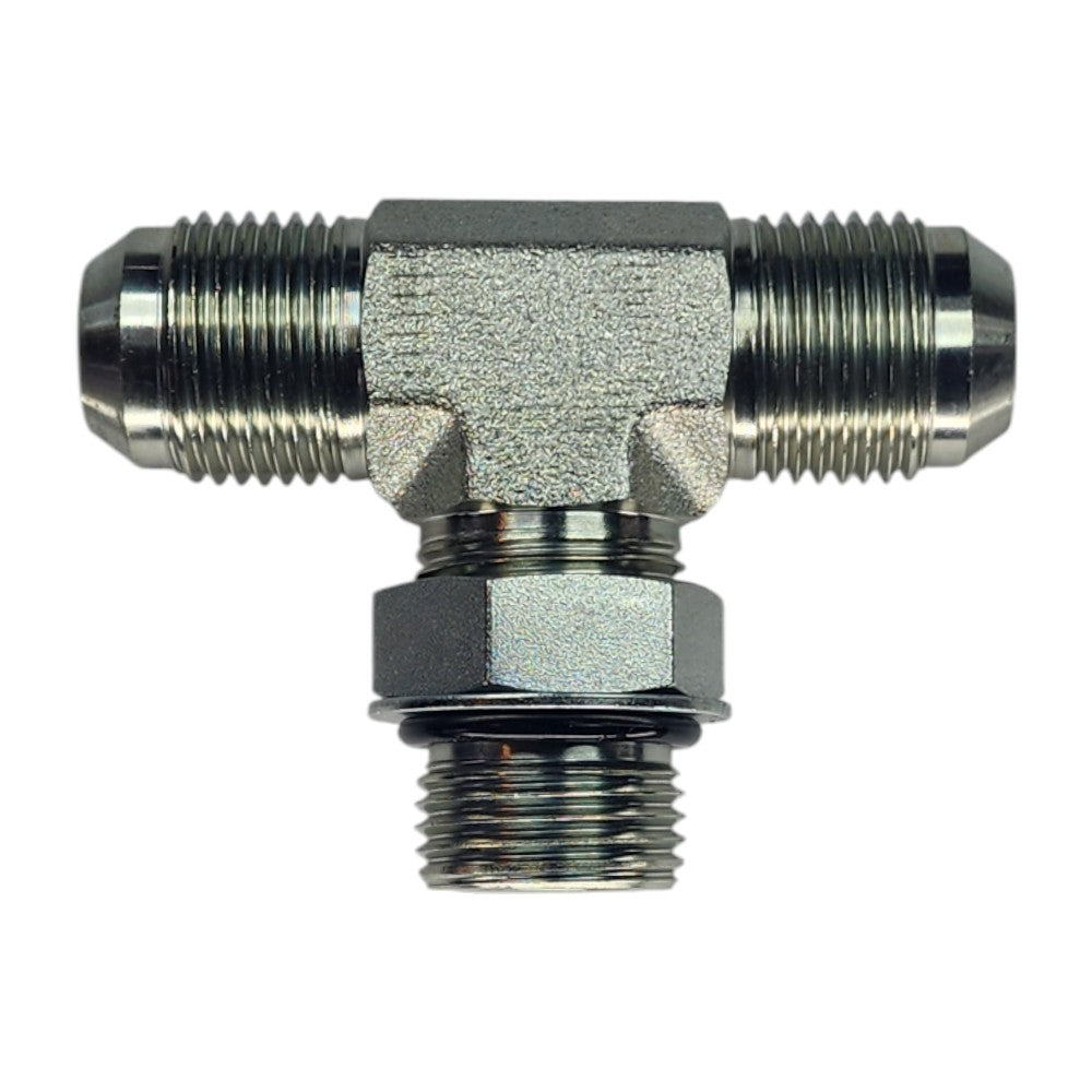 Male JIC 5/8" to Male JIC 5/8" to Male O-Ring Boss 5/8" Tee Hydraulic Fitting