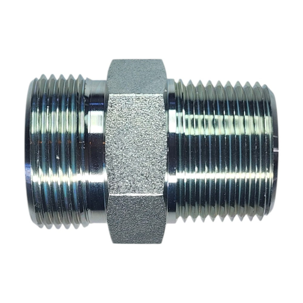 Male O-Ring Face Seal 1" to Male NPT 1" Straight Hydraulic Fitting