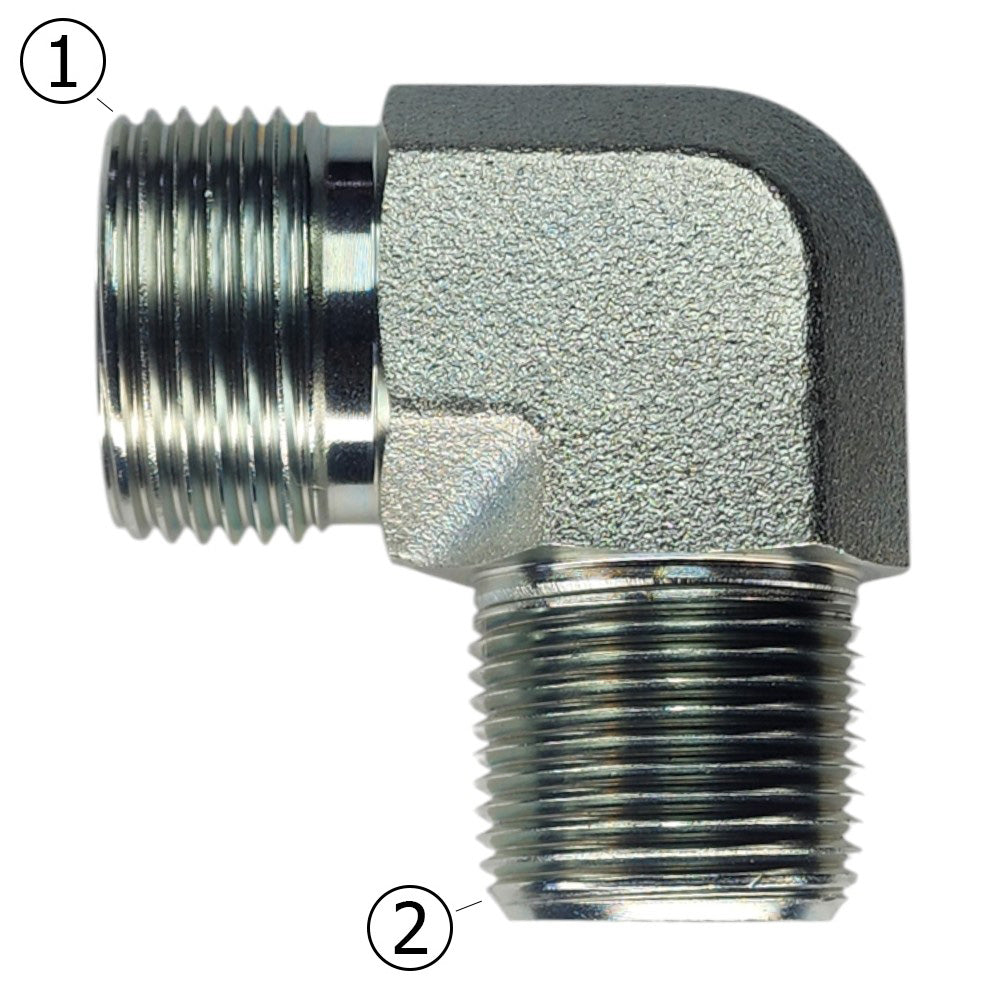 FS2501 - Male O-Ring Face Seal x Male NPT 90 Deg Elbow