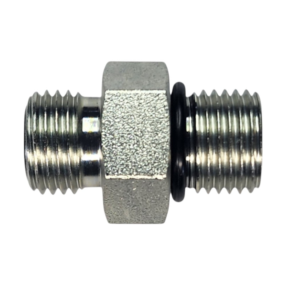 Male O-Ring Face Seal 1/4" to Male O-Ring Boss 3/8" Straight Hydraulic Fitting