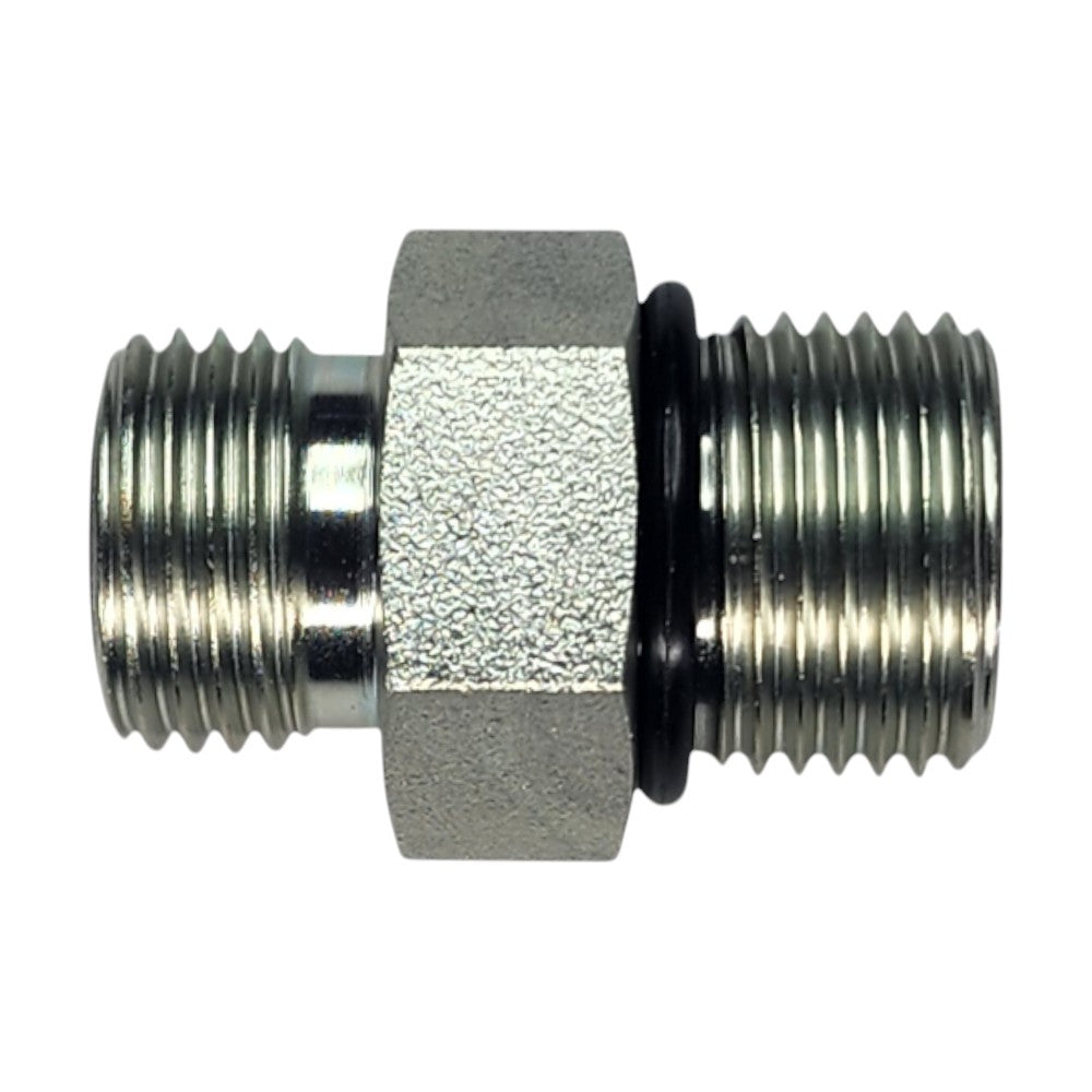 Male O-Ring Face Seal 3/8" to Male O-Ring Boss 1/2" Straight Hydraulic Fitting