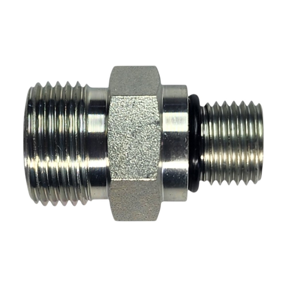 Male O-Ring Face Seal 1/2" to Male O-Ring Boss 3/8" Straight Hydraulic Fitting