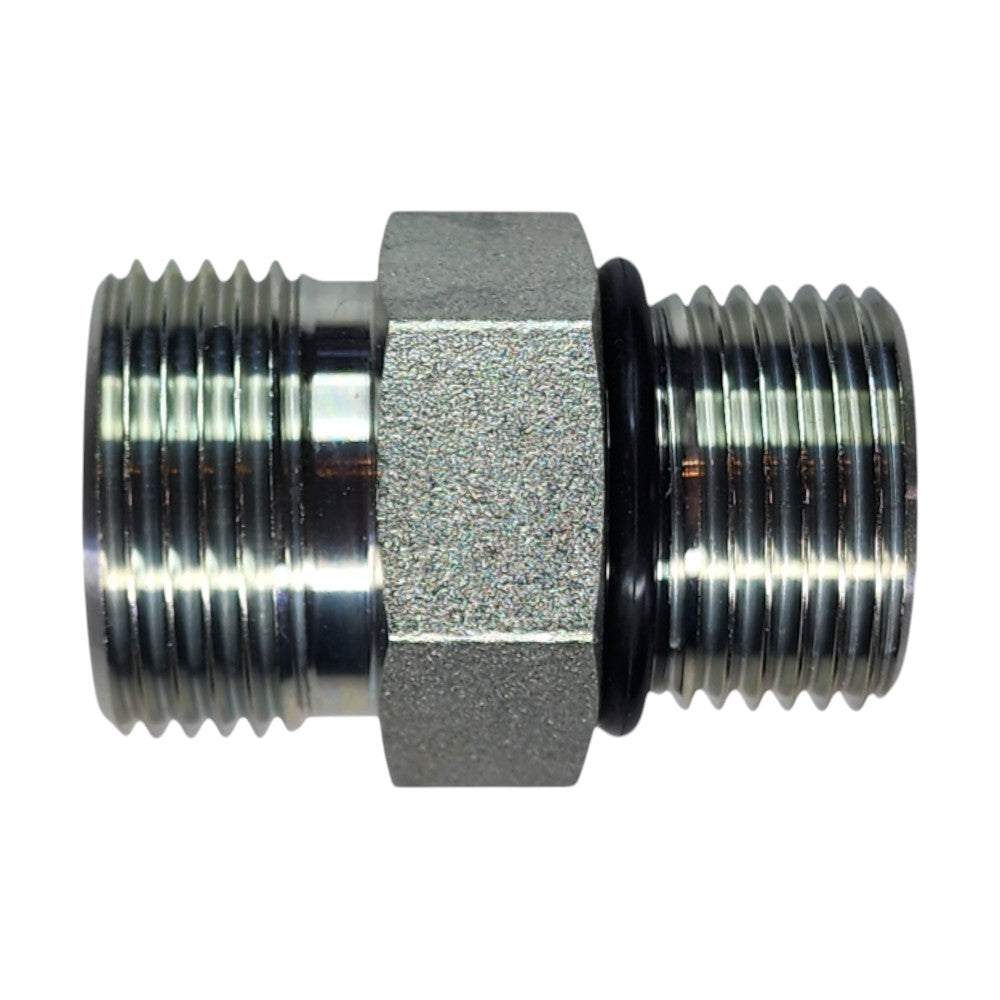 Male O-Ring Face Seal 3/4" to Male O-Ring Boss 3/4" Straight Hydraulic Fitting