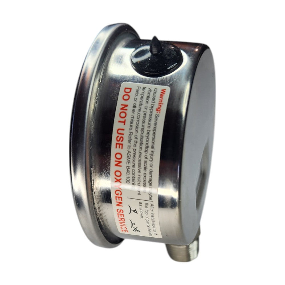 Hydraulic Pressure Gauge with Bottom Port View C