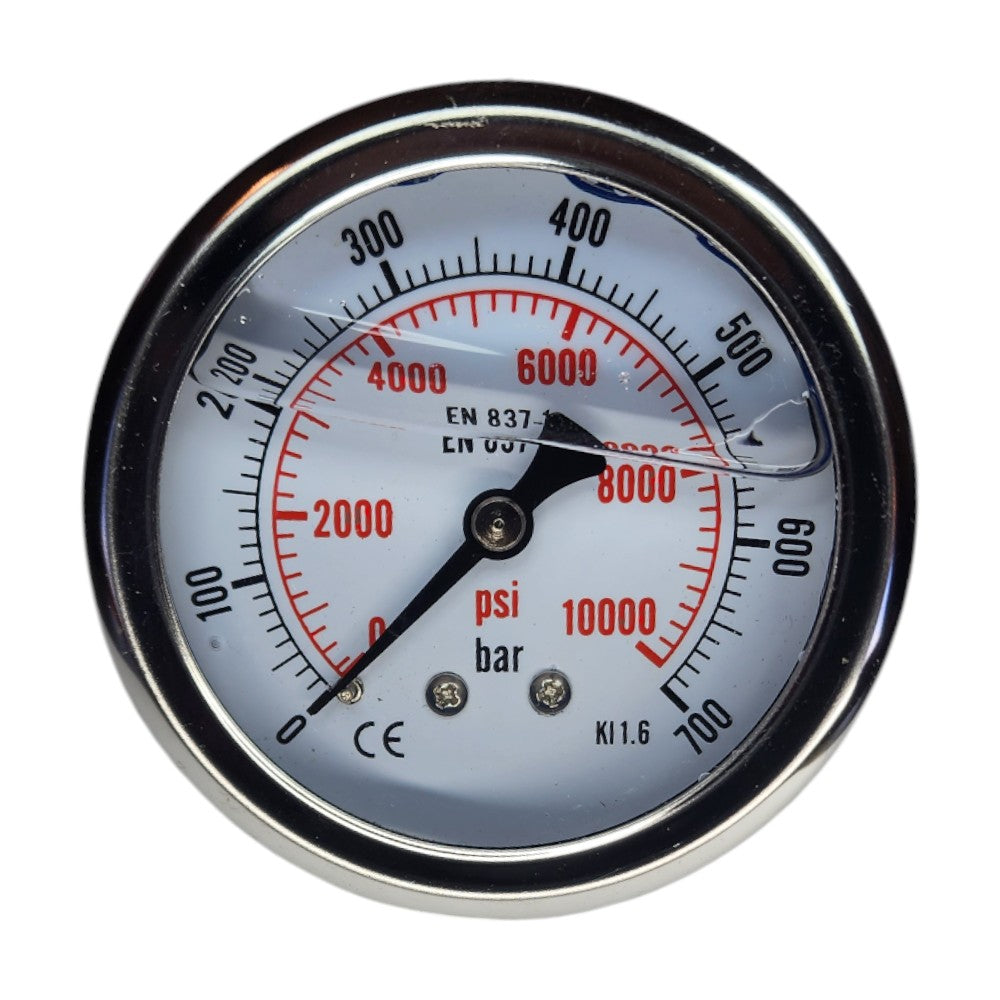 Hydraulic Pressure Gauge with Rear Port 0-10000 PSI