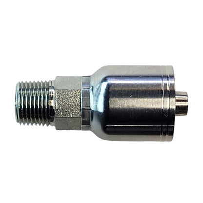Male NPT 3/8" to Hose Crimp 3/8" Straight Hydraulic Fitting