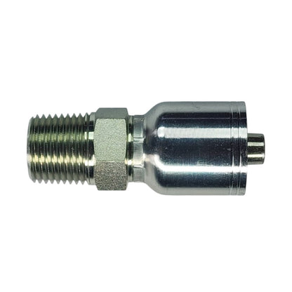 Male NPT 1/2" to Hose Crimp 3/8" Straight Hydraulic Fitting