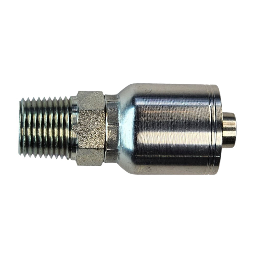 Male NPT 1/2" to Hose Crimp 1/2" Straight Hydraulic Fitting