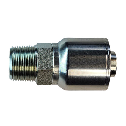 Male NPT 1" to Hose Crimp 1" Straight Hydraulic Fitting