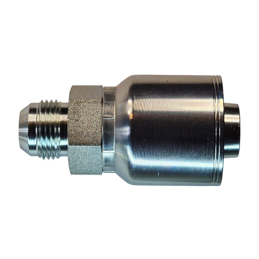 Male JIC 3/4" to Hose Crimp 1" Straight Hydraulic Fitting