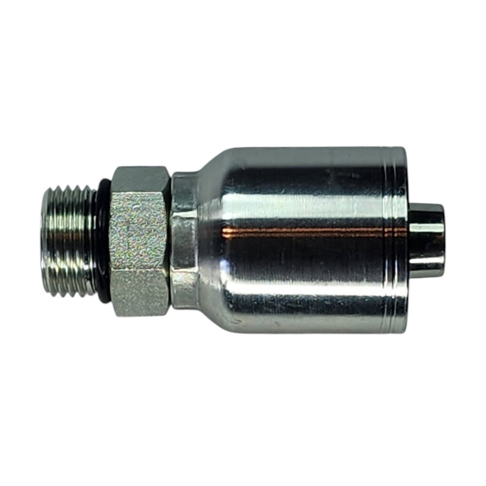 Male O-Ring boss (ORB) 1/2" to Hose Crimp 1/2" Straight Hydraulic Fitting