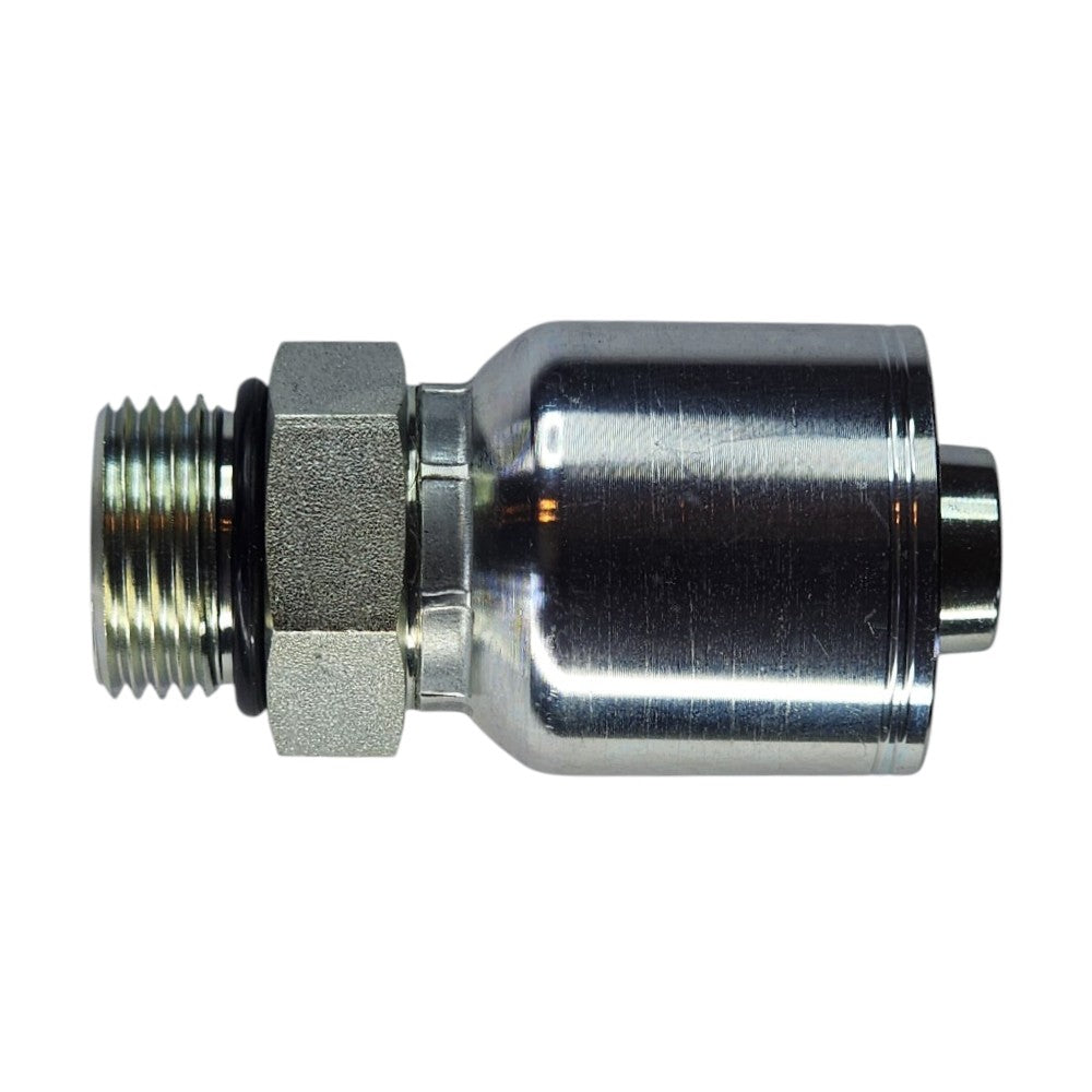 Male O-Ring boss (ORB) 3/4" to Hose Crimp 3/4" Straight Hydraulic Fitting