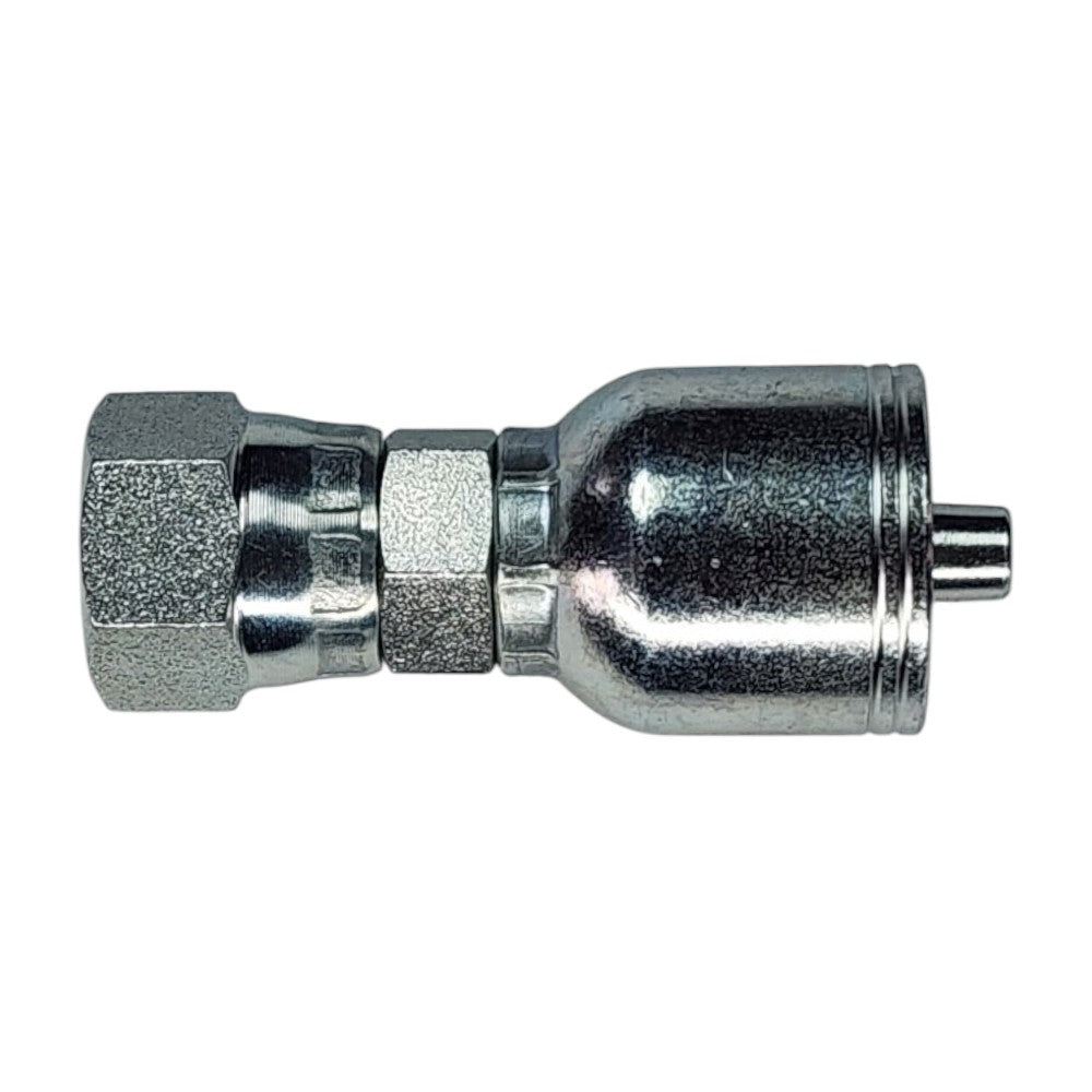 Female JIC Swivel 3/8" to Hose Crimp 1/4" Straight Hydraulic Fitting