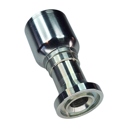 Code 61 Flange to Hose Crimp Straight Hydraulic Fitting View B