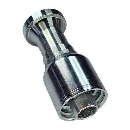 Code 61 Flange to Hose Crimp Straight Hydraulic Fitting View B