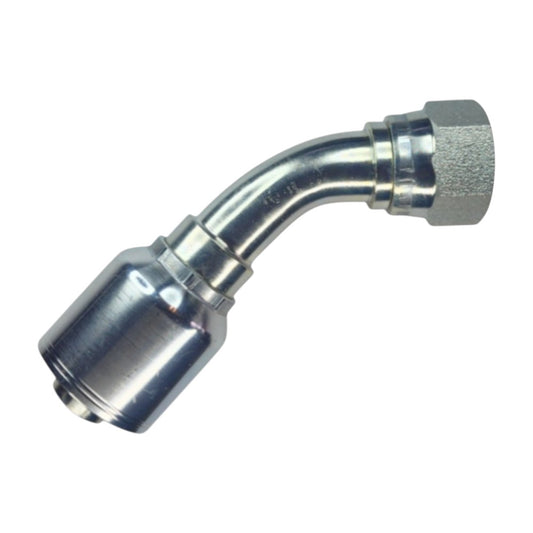 Hose Crimp to Female JIC Swivel 45 Deg Hydraulic Fitting