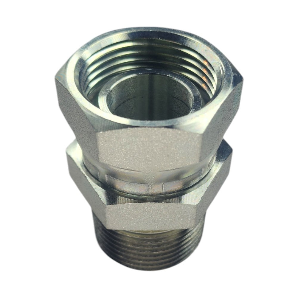 Male NPT to Female NPT Swivel Straight Hydraulic Fitting View C