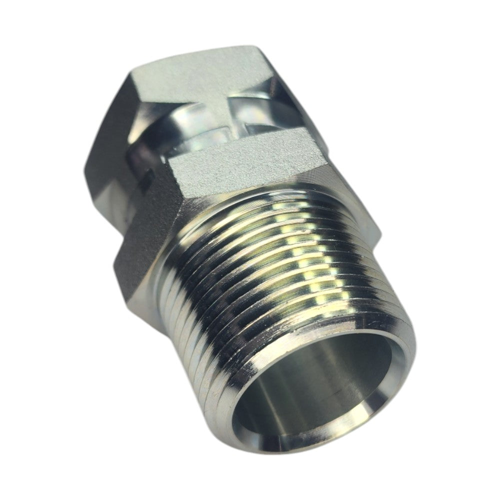 Male NPT to Female NPT Swivel Straight Hydraulic Fitting View D