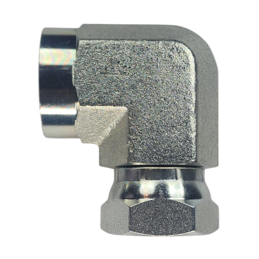 Female NPT 3/4" to Female NPT Swivel 3/4" 90 Deg Elbow Hydraulic Fitting