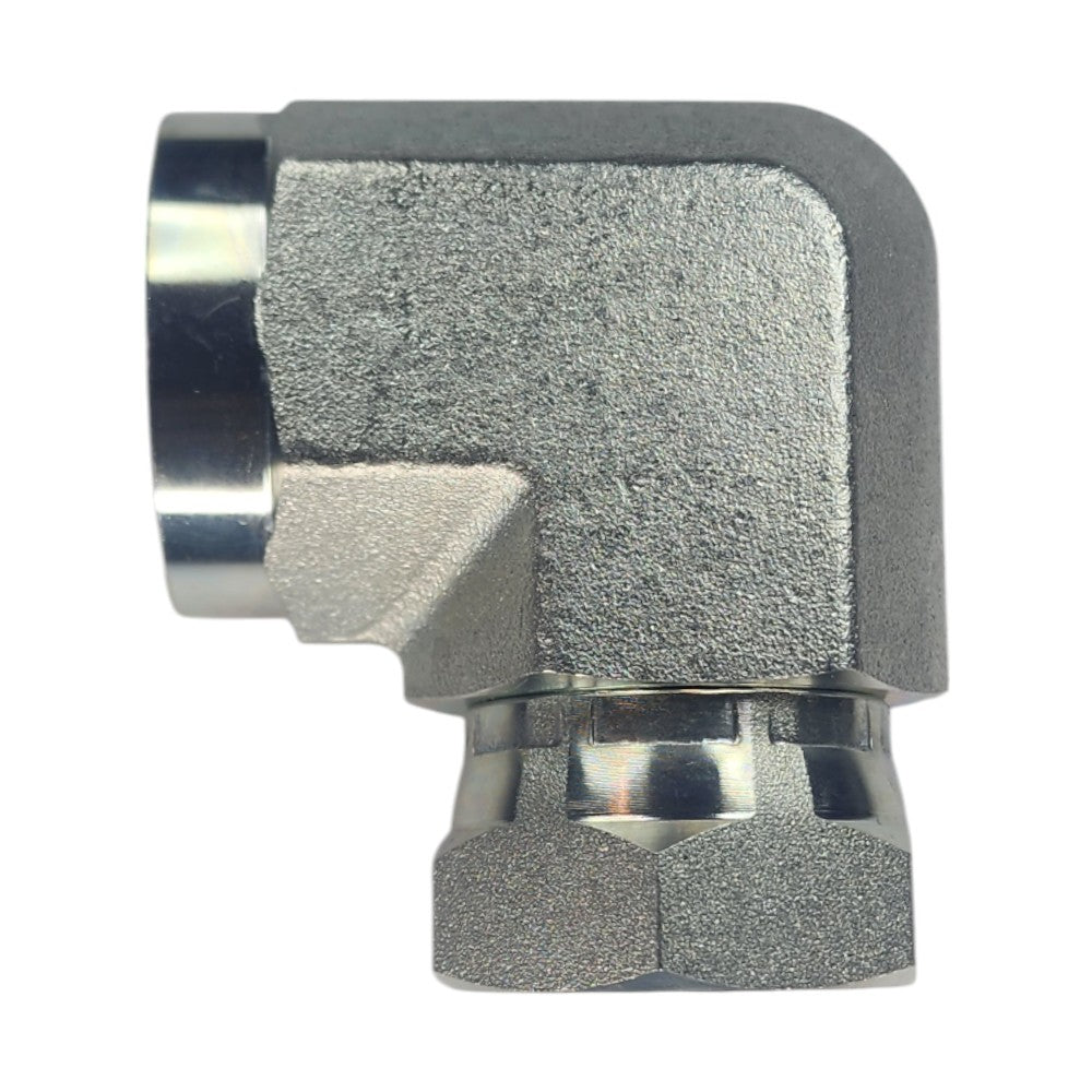 Female NPT 1" to Female NPT Swivel 1" 90 Deg Elbow Hydraulic Fitting