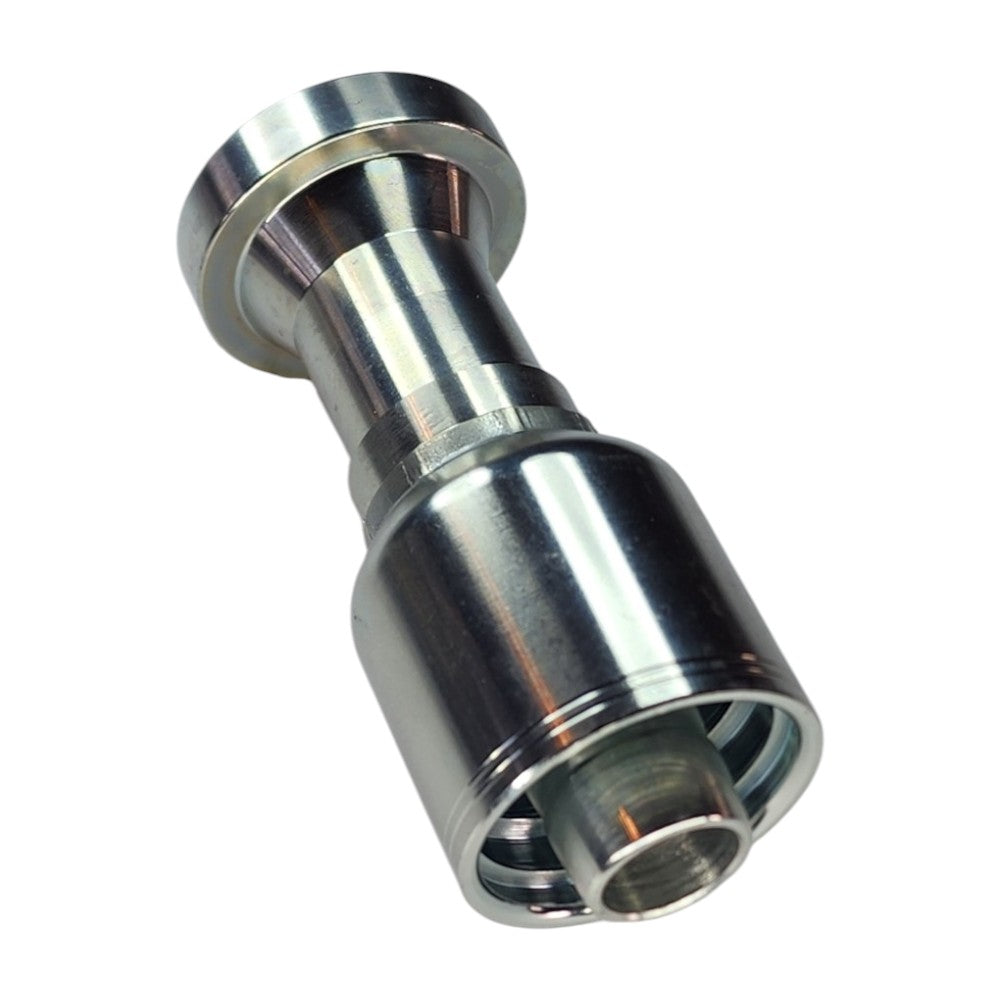 Code 62 Flange to Hose Crimp Straight Hydraulic Fitting View C