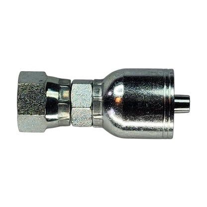 Female O-Ring Face Seal (ORFS) Swivel 1/4" to Hose Crimp 1/4" Straight Hydraulic Fitting