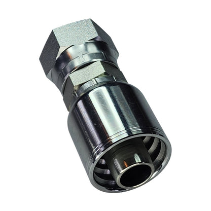 Female O-Ring Face Seal (ORFS) Swivel to Hose Crimp Straight Hydraulic Fitting View C