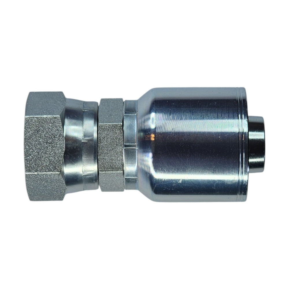 Female O-Ring Face Seal (ORFS) Swivel 1" to Hose Crimp 1" Straight Hydraulic Fitting