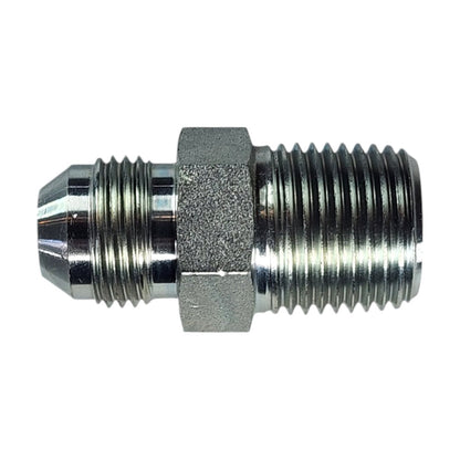 Male JIC 1/2" to Male NPT 1/2" Straight Hydraulic Fitting