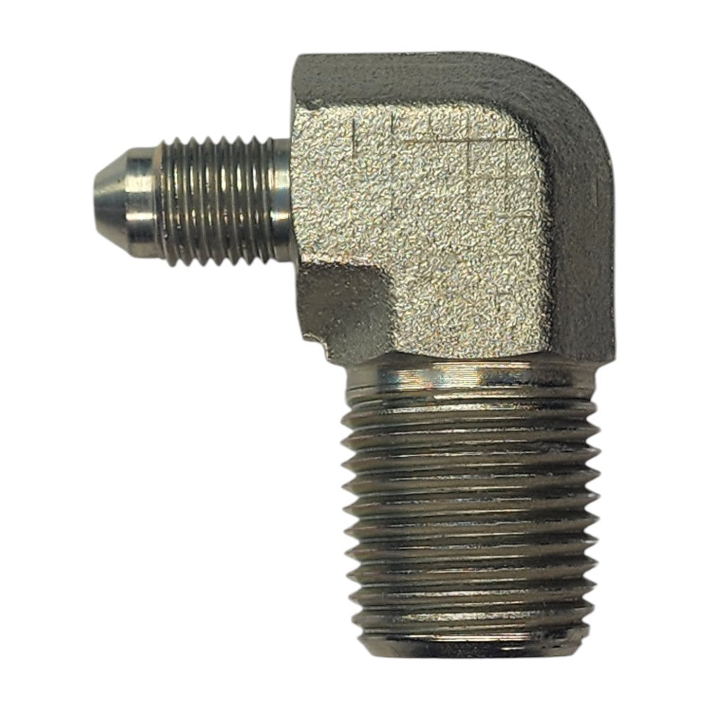 JIC Male 1/4" to NPT Male 1/2" 90 Degree Elbow Hydraulic Fitting 