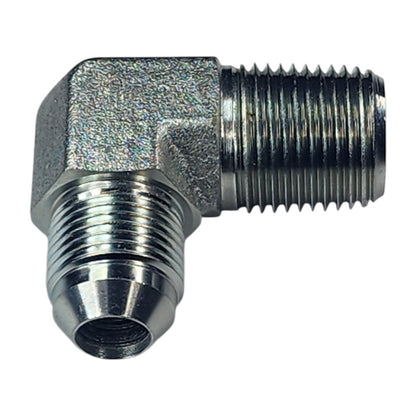 JIC Male to NPT Male 90 Degree Elbow Hydraulic Fitting View B