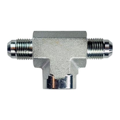 Male JIC 3/8" to Male JIC 3/8" to Female NPT 3/8" Tee Hydraulic Fitting