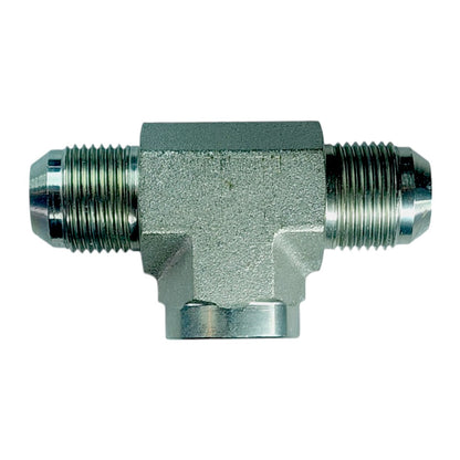 Male JIC 3/4" to Male JIC 3/4" to Female NPT 3/4" Tee Hydraulic Fitting