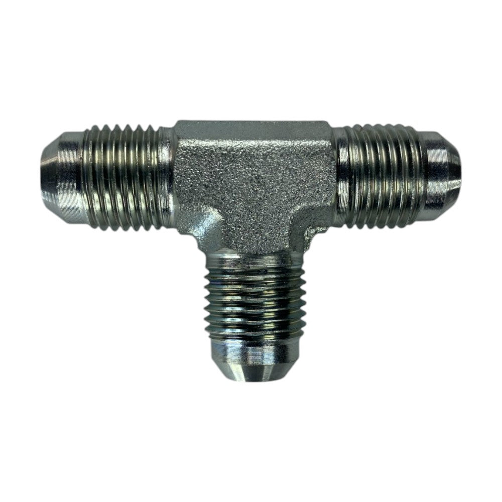 Male JIC 3/8" to Male JIC 3/8" to Male JIC 3/8" Tee Hydraulic Fitting