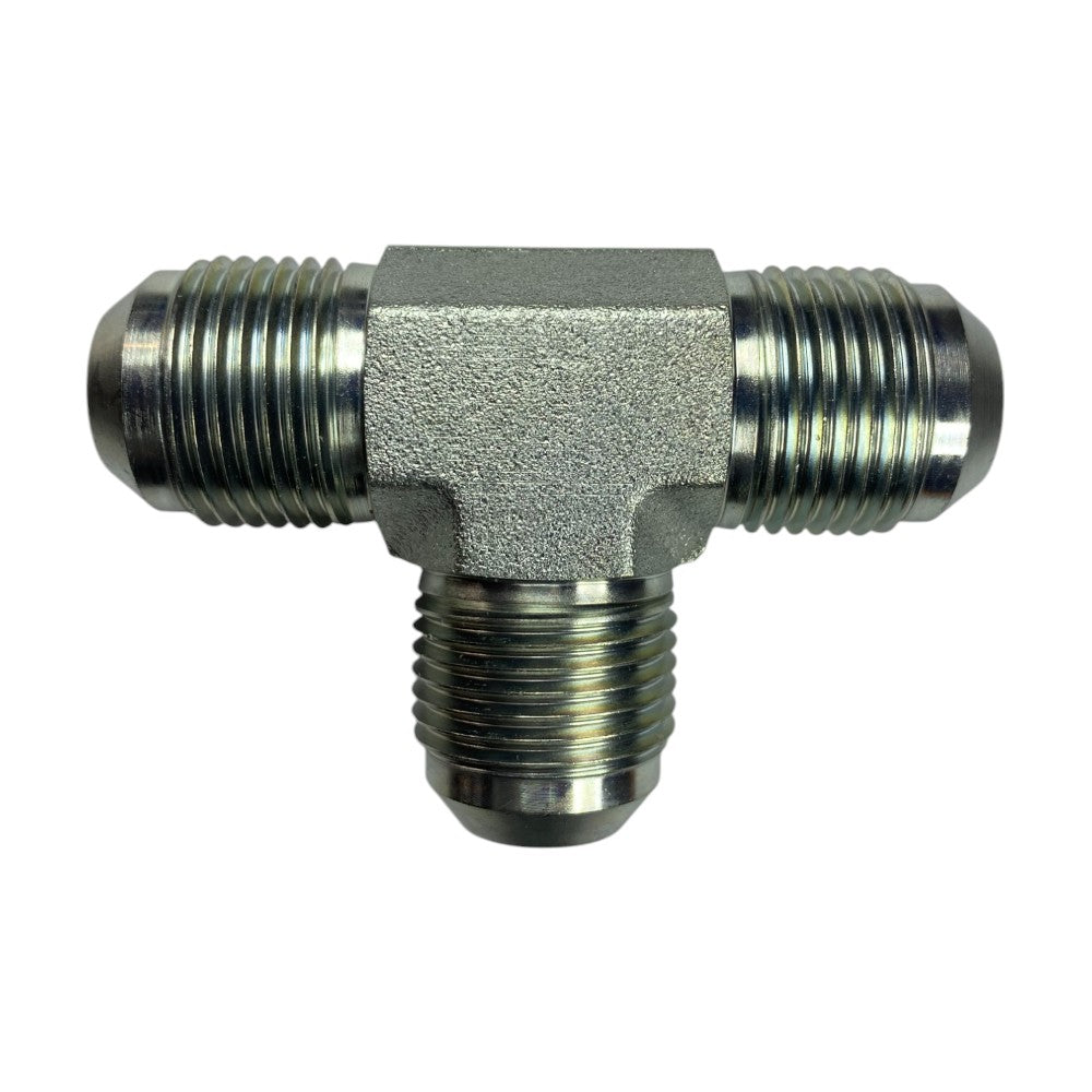 Male JIC 3/4" to Male JIC 3/4" to Male JIC 3/4" Tee Hydraulic Fitting