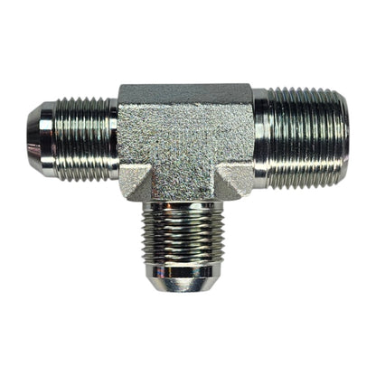 Male JIC 5/8" to Male NPT 3/4" to Male JIC 5/8" Tee Hydraulic Fitting