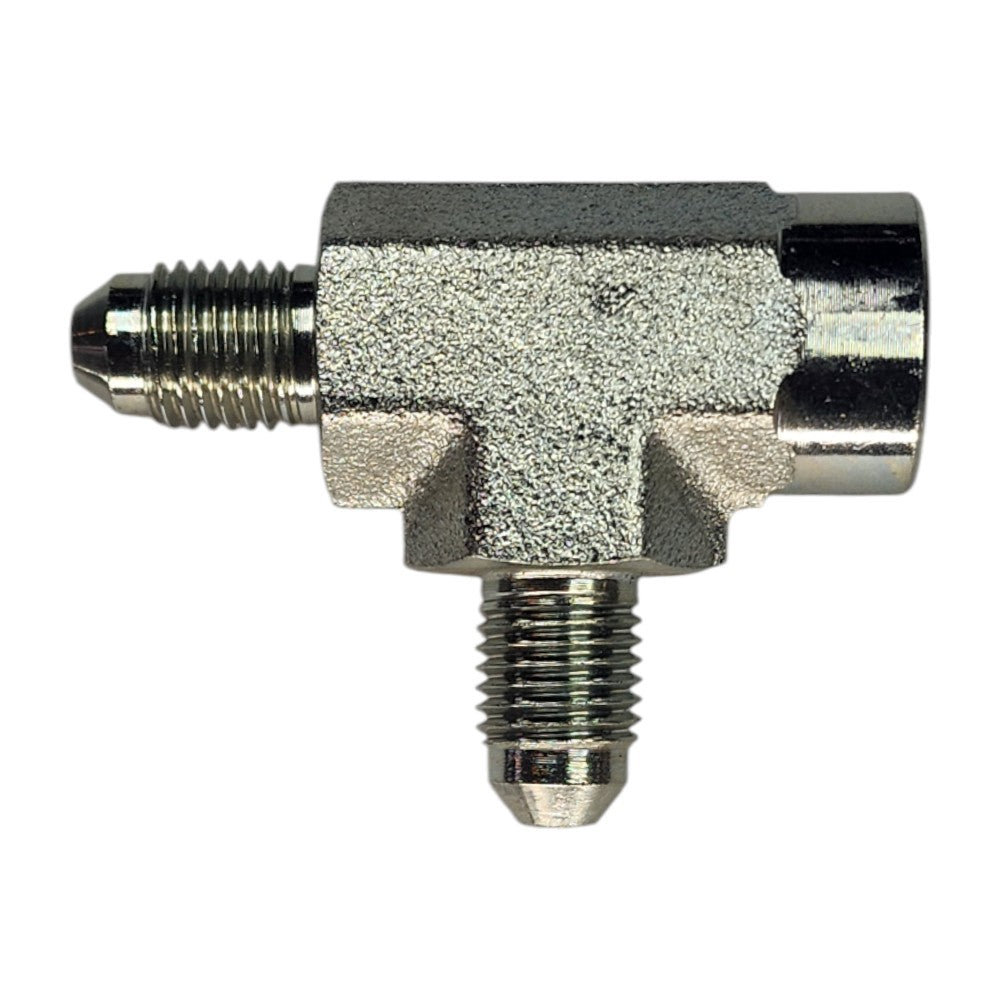 JIC Male 1/4" to NPT Female 1/4" to JIC Male 1/4" Tee Hydraulic Fitting